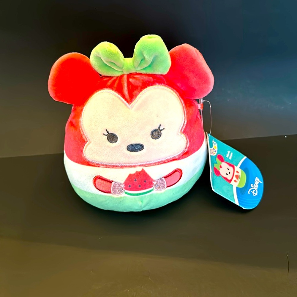 NWT Squishmallow Disney Minnie Mouse pink, green and white size small